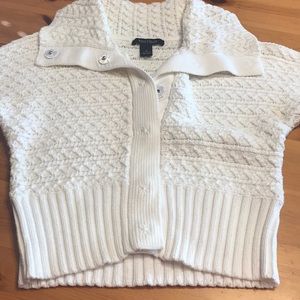 White House Black Market chunky white sweater